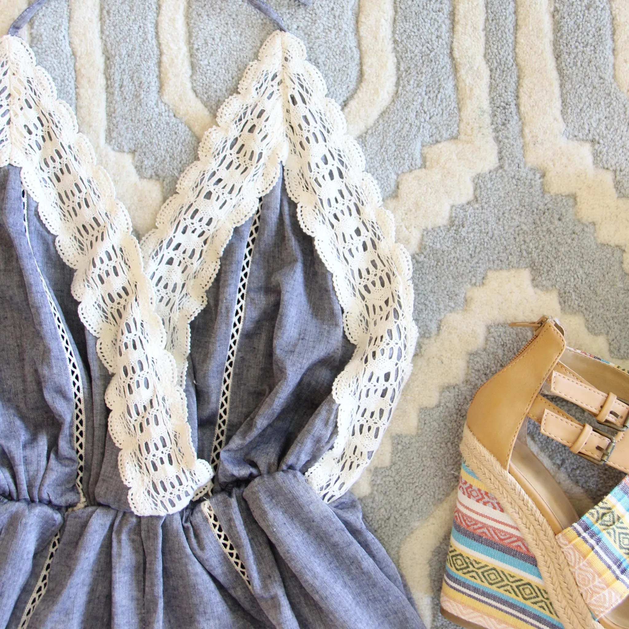 Whiskey & Rye Romper in Chambray
