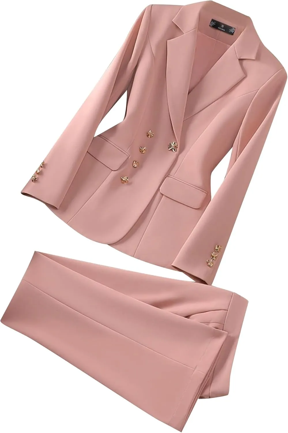 Women Pant Suit 2 Piece Set Ladies Female Autumn Spring Business Work Wear Formal Blazer Jacket and Trouser