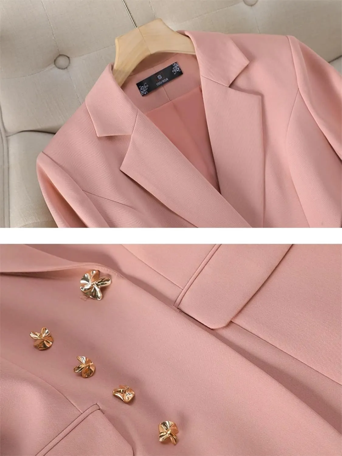 Women Pant Suit 2 Piece Set Ladies Female Autumn Spring Business Work Wear Formal Blazer Jacket and Trouser