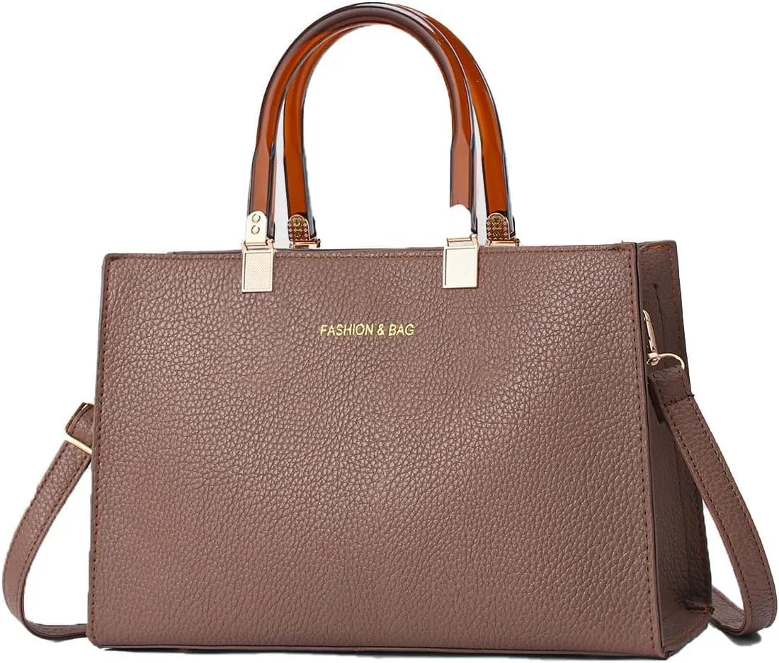 Women Stylish Tote Bag Handbag Lady Large Capacity Cross-Body Bag Leisure Solid Color Satchel Shoulder Bag