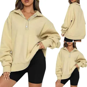 Women's Fashion Hoodies & Sweatshirts Oversized Button Up Hoodie Sweatshirt Long Sleeve Fall Outfits Trendy y2k Clothes