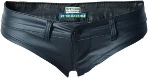 Women's Low Rise Stretch PU Faux Leather Shorts Bikini Hot Pants