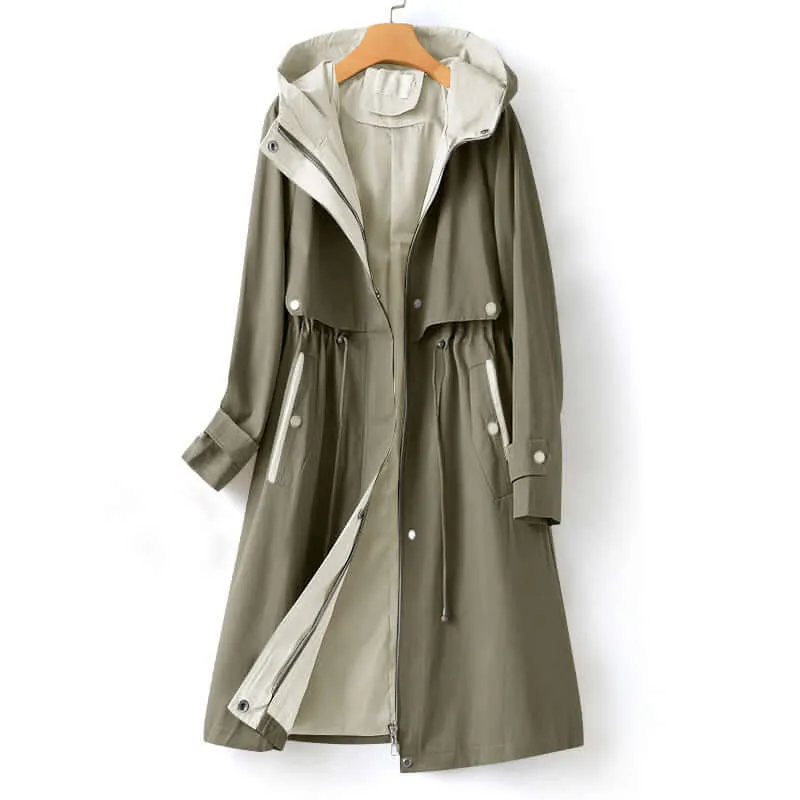 Women's Tailored Windbreaker Jacket: Water-Resistant & Stylish