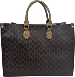 Womens Vegan Leather Classic Pattern Lightweight Fashion Satchel Handbag Large Capacity Bucket Purse Designer Tote Bag