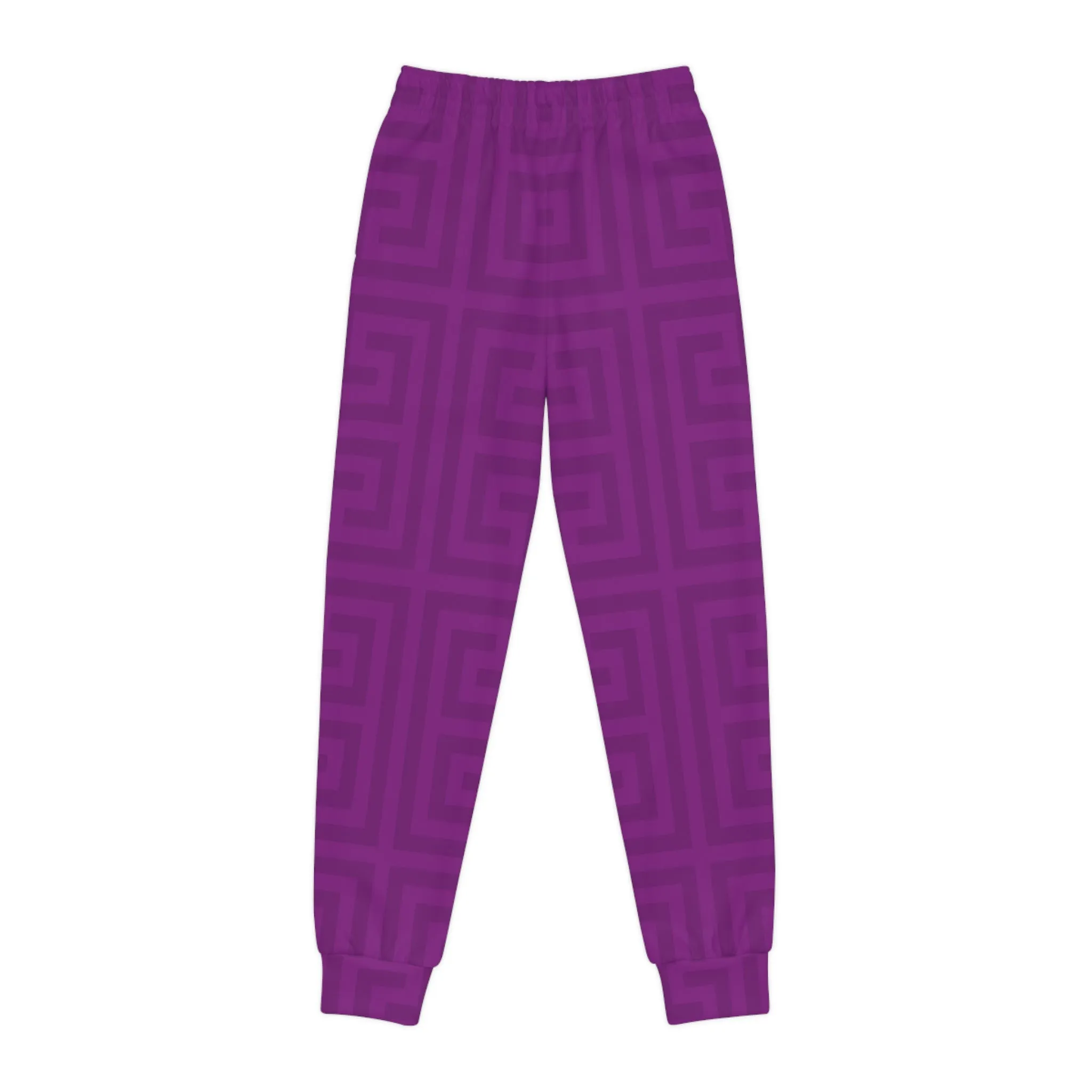 Youth Joggers with Fun Purple Pattern