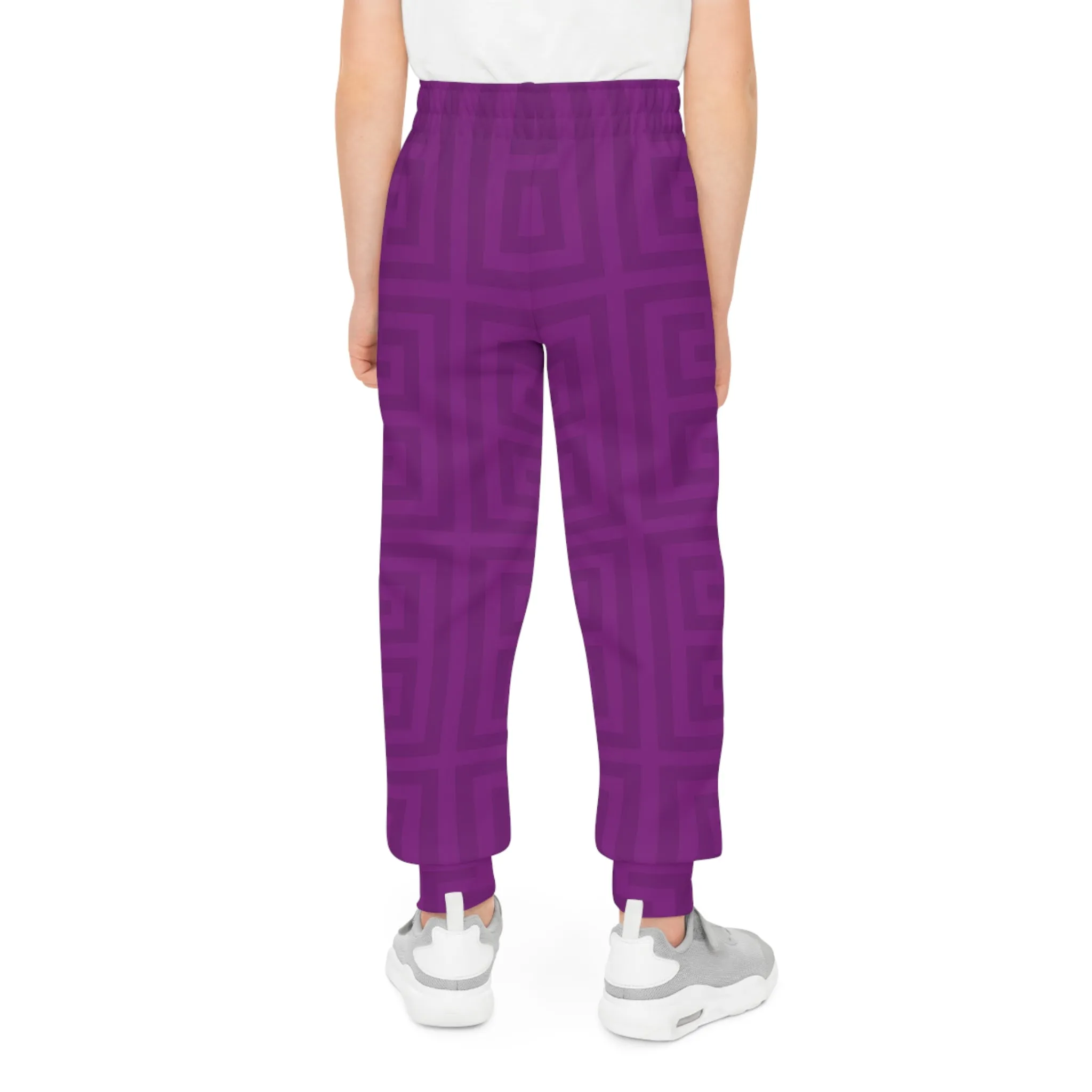 Youth Joggers with Fun Purple Pattern